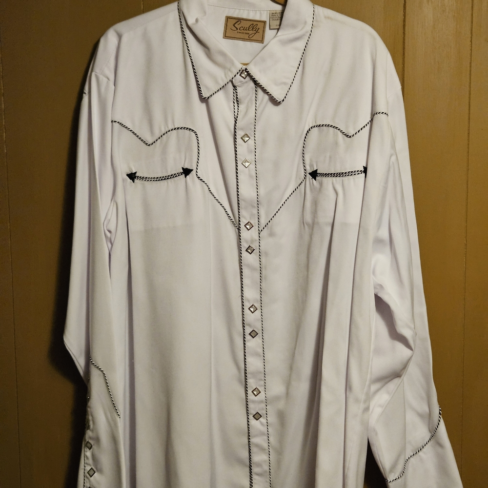 Scully Men's White Western Shirt